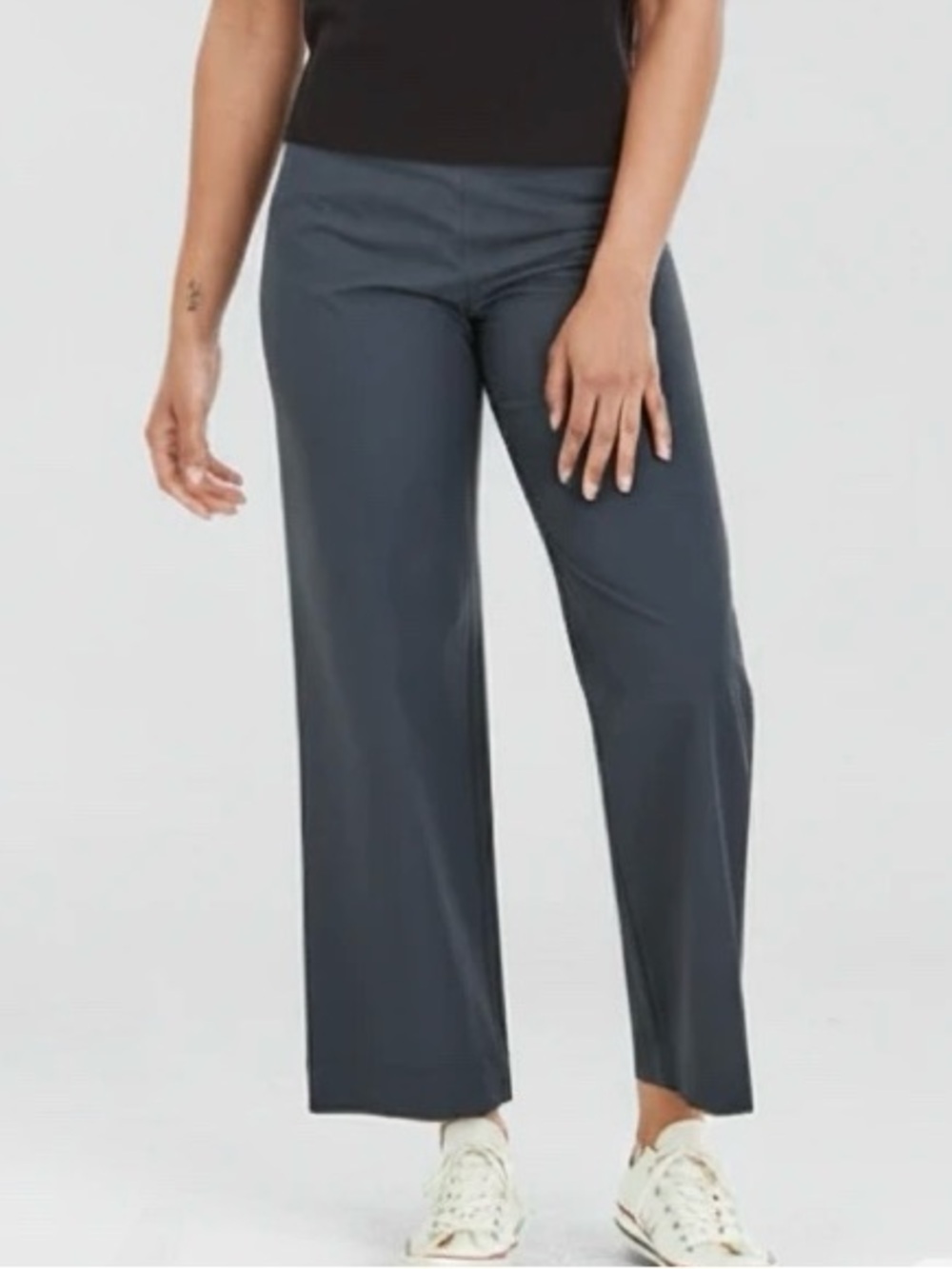 Classic Dark Navy Blue Business Casual Pull-On Slacks